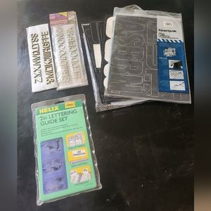 Lettering Sets - Black Vinyl, Gold Raised & Stencils